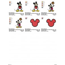 Package 3 Mickey Mouse 11 Embroidery Design